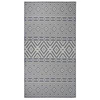 VidaXL Buitenkleed met patroon platgeweven 80x150 cm blauw - thumbnail