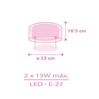 Dalber PlafondlampUnicorns Ø 33cm - 41596 - thumbnail