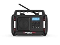 PerfectPro Bouwplaatsradio Rockbox, DAB+ en FM-ontvangst, Bluetooth, AUX-ingang, oplaadbaar, schokbestendig, IP65, RBX3,Zwart - thumbnail