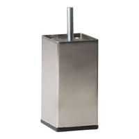 Stalen meubelpoot rvs look vierkant 5 bij 5 cm en hoogte 12 cm (M8) - thumbnail