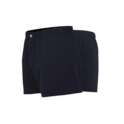 2-pak wijde heren boxershorts - Fox packet 2260 - Blauwe katoenen losse heren boxershorts - M - Onderbroek heren heren heren heren heren heren heren