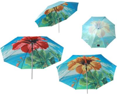 Strandparasol Ø 160 cm SPF50+ Bloem