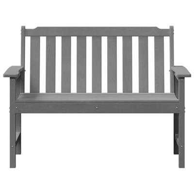 Tuinbank met kussen Lichtgrijs 120 x 59 x 88cm Kunststof