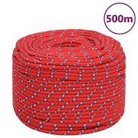 VidaXL Boottouw 10 mm 500 m polypropyleen rood - thumbnail