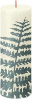 Bolsius Rustiek printed stompkaars 190/68 soft pearl fern - thumbnail
