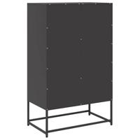 Hoge kast 68x39x111,5 cm staal zwart - thumbnail