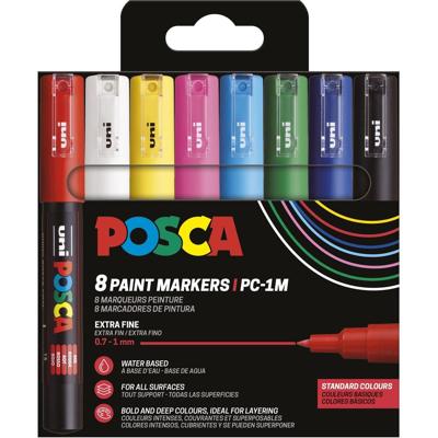 Paintmarker uni posca pc1mc ef 8st assorti