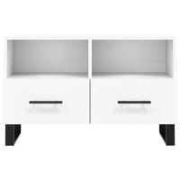 Tv-meubel 80x36x50 cm bewerkt hout wit - thumbnail