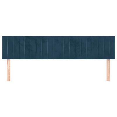 Hoofdborden 2 st 100x5x78/88 cm fluweel donkerblauw Hoofdborden 2 st 100x5x78/88 cm fluweel donkerblauw
