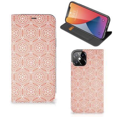 iPhone 12 Pro Max | Hoesje met Magneet | Pattern Orange