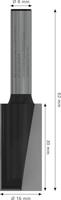 Bosch Accessoires PRO Groeffrees | twee groeven | Ø 16 x L 30 | schacht 8 mm - 2608629679 - thumbnail