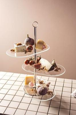 Leonardo Cucina Etagere CENA zilver asymmetrisch 3-delig Leonardo Cucina Etagere CENA zilver asymmetrisch 3-delig