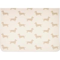 Cawö Cawö We love dogs 62460 Woonplaid 150x200 natur/beige - thumbnail