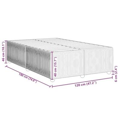 Bedframe zonder matras 120x190 cm fluweel donkergroen