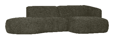 WOOOD Loungebank 'Polly' Rechts, Woven, kleur Warm Groen