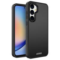 Accezz Rugged Frosted Backcover Samsung Galaxy A35 Telefoonhoesje Zwart - thumbnail