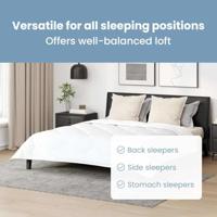 VidaXL Hoofdkussen met kussen 2 pcs wit 61 x 41 x 20 cm polyester - thumbnail