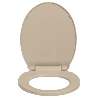 VidaXL Toiletbril soft-close ovaal beige