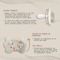 Symmetrische fopspeen XPro 0/6M Wonderland SUAVINEX beige - thumbnail