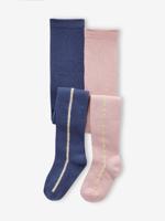 2 paar maillots met lurex indigoblauw - thumbnail