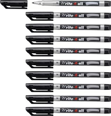 Viltstift stabilo write-4-all 146/46 m zwart | 10 stuks