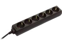 AS Schwabe 11632 Stekkerdoos Zwart Randaarde stekker 1 stuk(s) - thumbnail