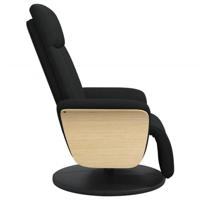 Fauteuil verstelbaar met voetensteun stof zwart - thumbnail