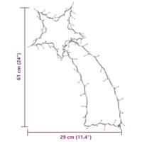 Kerstverlichting vallende ster silhouet 80 LEDs warm wit - thumbnail