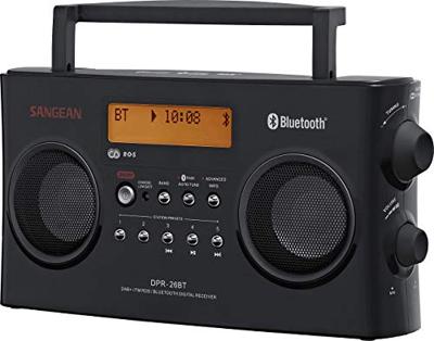 Sangean DPR-26 BT Transistorradio DAB+, VHF (FM) AUX, Bluetooth Acculaadfunctie Zwart