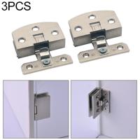 3 STKS open gat gratis geborsteld oppervlak glas scharnier grootte: S 5-8mm - thumbnail