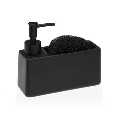 Schuurspons Versa Zwart Keramisch Plastic 6,3 x 14,5 x 16,8 cm