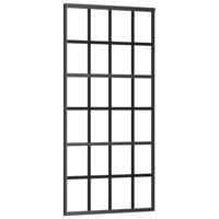 VidaXL Schuifdeur 90x205 cm esg-glas en aluminium zwart - thumbnail