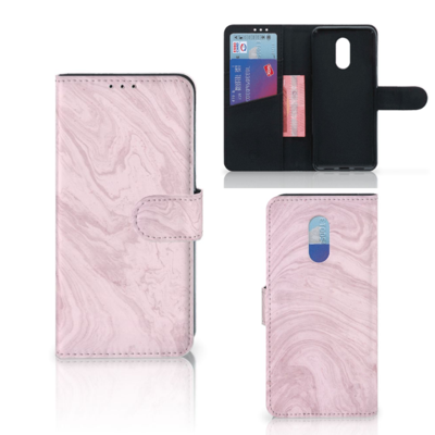 OnePlus 7 Bookcase Marble Pink - Origineel Cadeau Vriendin OnePlus 7 Bookcase Marble Pink - Origineel Cadeau Vriendin