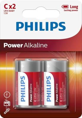 Philips batterij "powerlife" battery powerlife lr14 baby 2 in blister Philips batterij "powerlife" battery powerlife lr14 baby 2 in blister