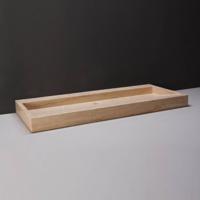 Wastafel Forzalaqua Palermo Travertin Gezoet 2 Kraangaten Beige 120,5x51,5x9 cm - thumbnail