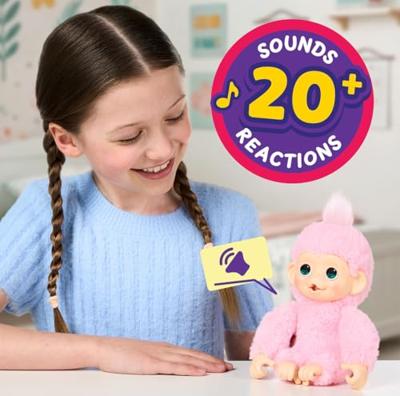 Pluche speelgoed - LITTLE LIVE PETS - Mijn mini-aapje - Roze - Geschikt voor kinderen vanaf 4 jaar