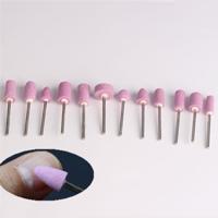 12 in 1 nagel vormige kwarts schuur hoofd elektrische schuur machine accessoires (roze) - thumbnail