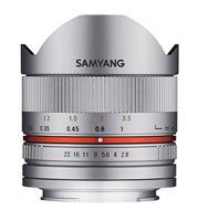 Samyang 8mm F2.8 II lens voor aansluiting Fuji X - zilver - thumbnail