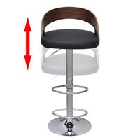 Barkrukken 2 st gebogen hout - thumbnail