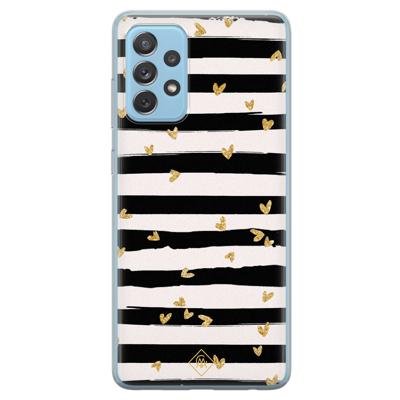 Samsung Galaxy A52 (5G) siliconen telefoonhoesje - Hart streepjes Samsung Galaxy A52 (5G) siliconen telefoonhoesje - Hart streepjes