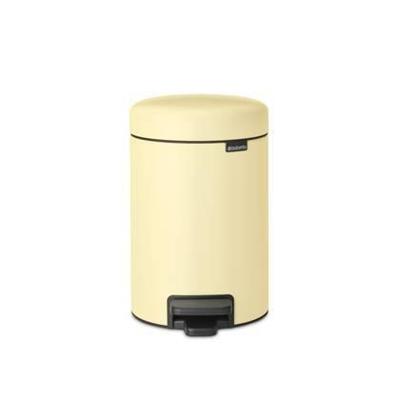 Brabantia pedaalemmer NewIcon 3 liter mellow yellow Brabantia pedaalemmer NewIcon 3 liter mellow yellow
