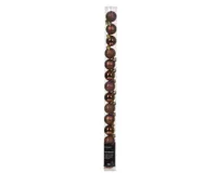 Decoris kerstballen set plastic 14st Espresso 3cm - thumbnail
