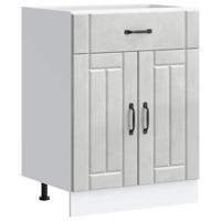 Keuken onderkast Lucca bewerkt hout betongrijs - thumbnail