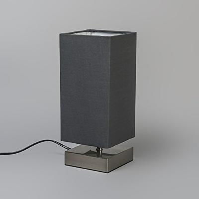 QAZQA Moderne tafellamp grijs met staal - Milo QAZQA Moderne tafellamp grijs met staal - Milo