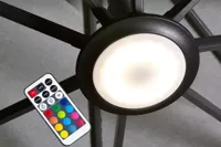 Parasolverlichting LED veelkleurig zwart zonwering Platinum - Platinum - thumbnail