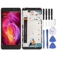 LCD-scherm en digitizer volledige montage met frame voor Xiaomi Redmi Note 4 (zwart) - thumbnail