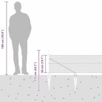 VidaXL Afrasteringspaal groen 25 x 0,5 m (13 mm gaas) staal - thumbnail