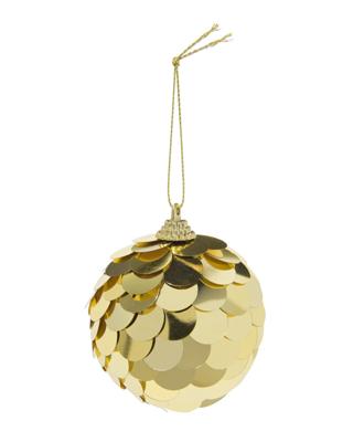 HEMA Kerstbal goud pailleten (goud)