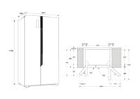 ETNA AKV178RVS amerikaanse koelkast Vrijstaand 521 l E Roestvrijstaal - thumbnail
