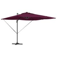 VidaXL Parasol bordeaux rood 286 x 284 x 270 cm aluminium en polyester - thumbnail